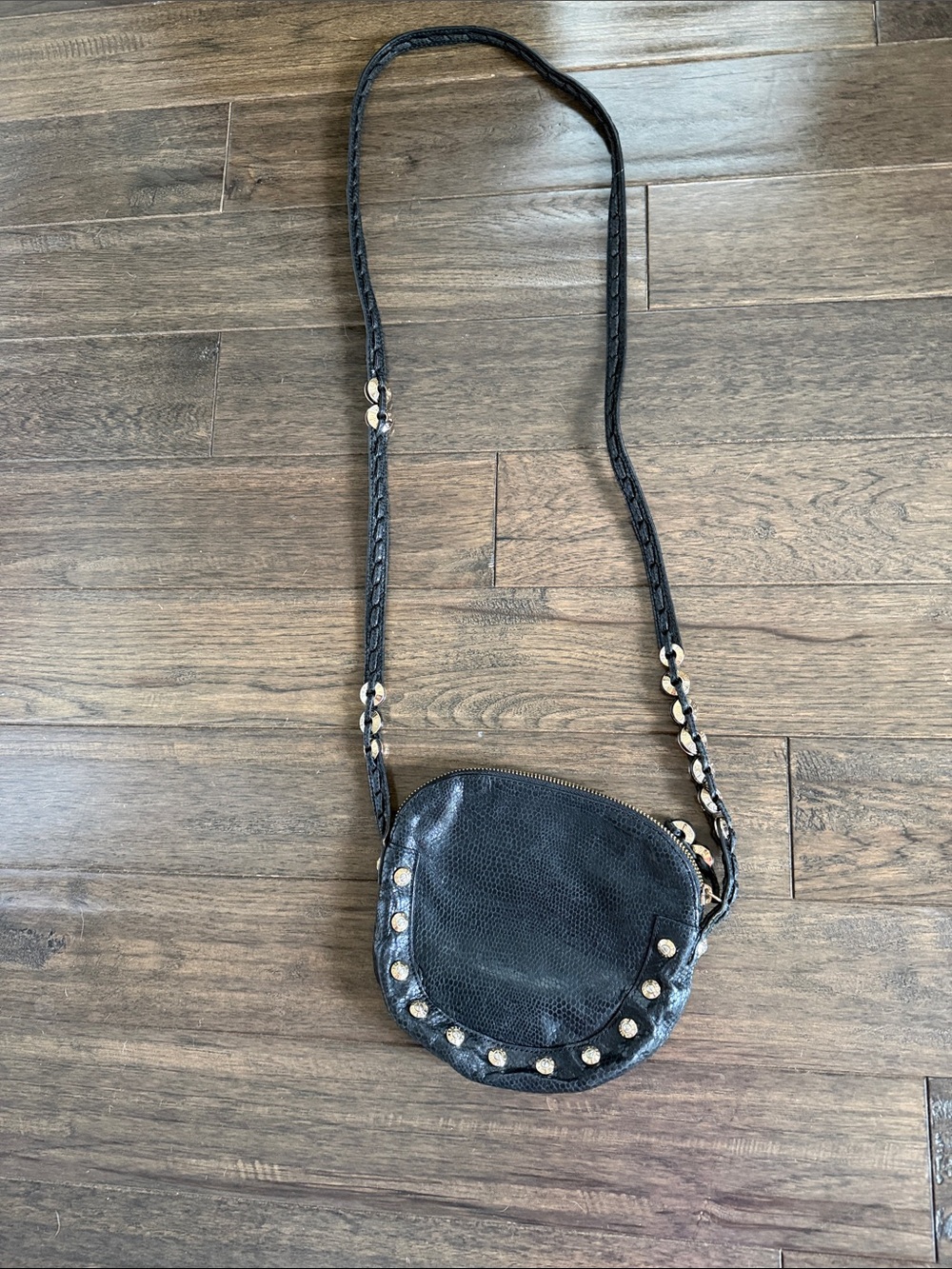 henri bendel Black Studded Round Crossbody